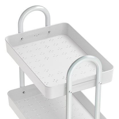 Artiss Storage Trolley Kitchen Cart 3 Tiers Rack Shelf Organiser Wheels White STR-3T-80-WH