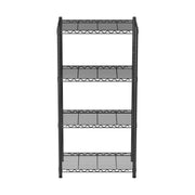Artiss 4-Tier Shelving Unit Adjustable Garage Storage Shelves Kitchen Rack Steel SU-60X120-BK
