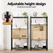 Artiss 4-Tier Shelving Unit Adjustable Garage Storage Shelves Kitchen Rack Steel SU-60X120-BK