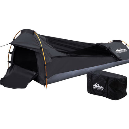 Weisshorn Camping Swag Single Biker Tent Free Standing Canvas Ripstop Grey SWAG-C-BIKER-DGR