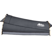 Weisshorn Double Swag Camping Swags Deluxe Canvas Tent Dark Grey SWAG-C-DOU-DGR-FC