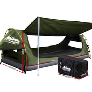 Weisshorn Double Swag Camping Swags Canvas Free Standing Dome Tent Celadon SWAG-C-WING-D-CE