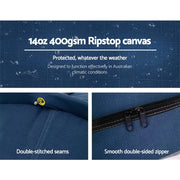 Weisshorn Double Swag Camping Swags Canvas Free Standing Dome Tent Dark Blue SWAG-C-WING-D-DBL-FC