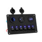 Giantz 6 Gang 12V Switch Panel For Car Boat Marine USB ON-OFF LED Rocker Toggle SWITCH-A-6-LED-BK