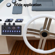 Giantz 8 Gang 12V Switch Panel For Car Boat Marine USB ON-OFF LED Rocker Toggle SWITCH-A-8-LED-BK