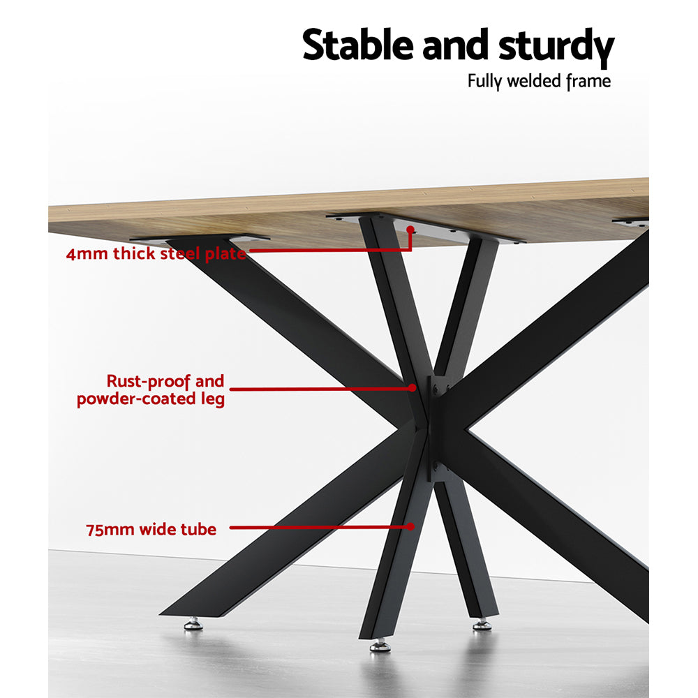 Artiss Starburst Table Legs Coffee Dining Table Legs DIY Metal Leg 120X68cm TAB-LEG-7112068-BK