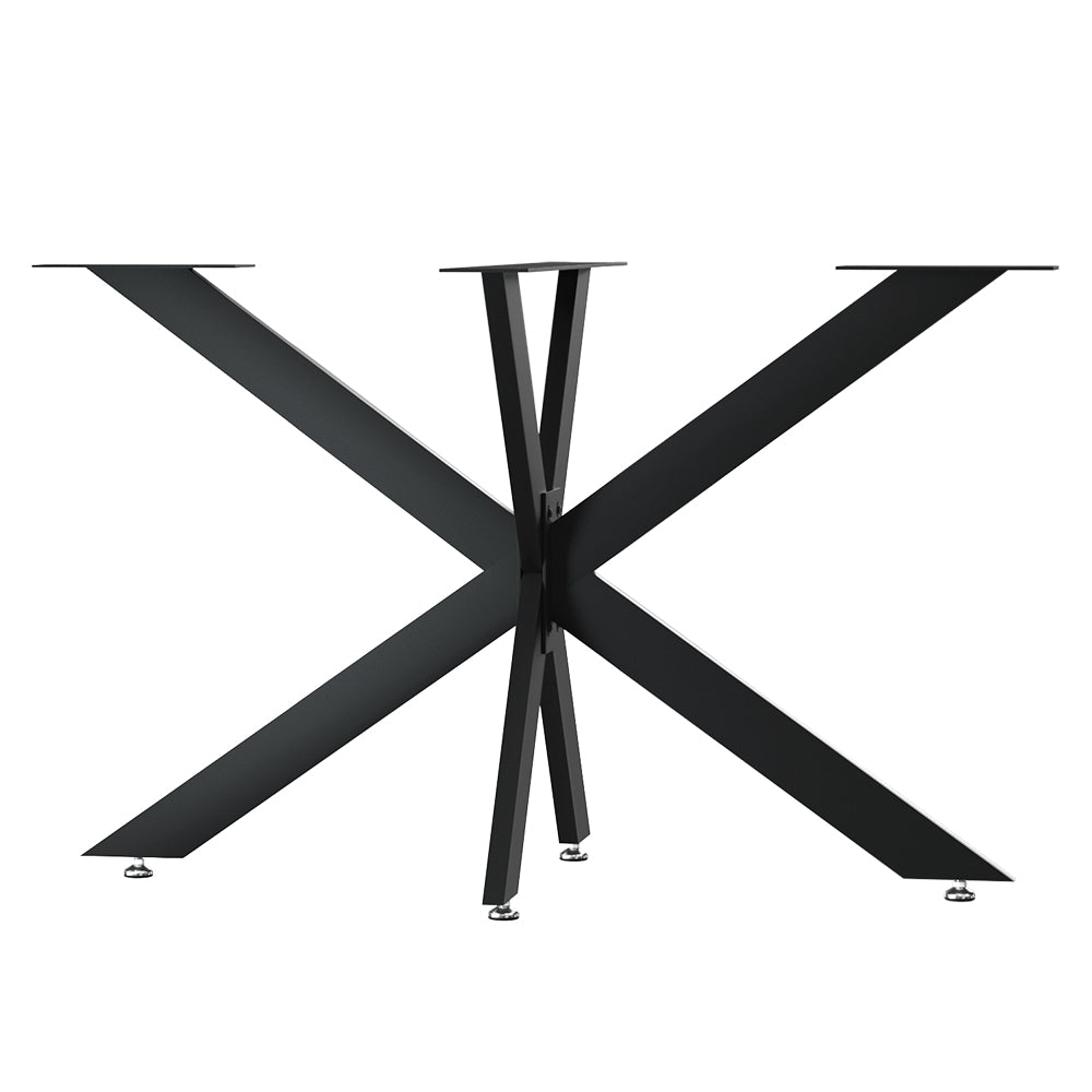 Artiss Starburst Table Legs Coffee Dining Table Legs DIY Metal Leg 150X78cm TAB-LEG-7115078-BK