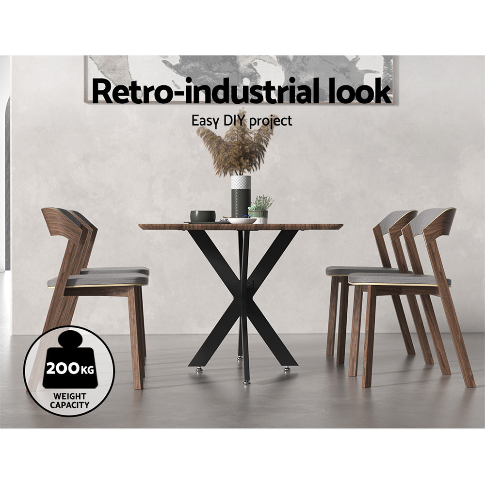 Artiss Starburst Table Legs Coffee Dining Table Legs DIY Metal Leg 150X78cm TAB-LEG-7115078-BK