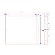 Artiss Metal Table Legs DIY Rectangular 71X65CM Set of 2 TAB-LEG-BOX-7165-BKX2