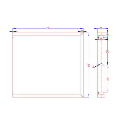 Artiss Metal Table Legs DIY Rectangular 71X65CM Set of 2 TAB-LEG-BOX-7165-BKX2