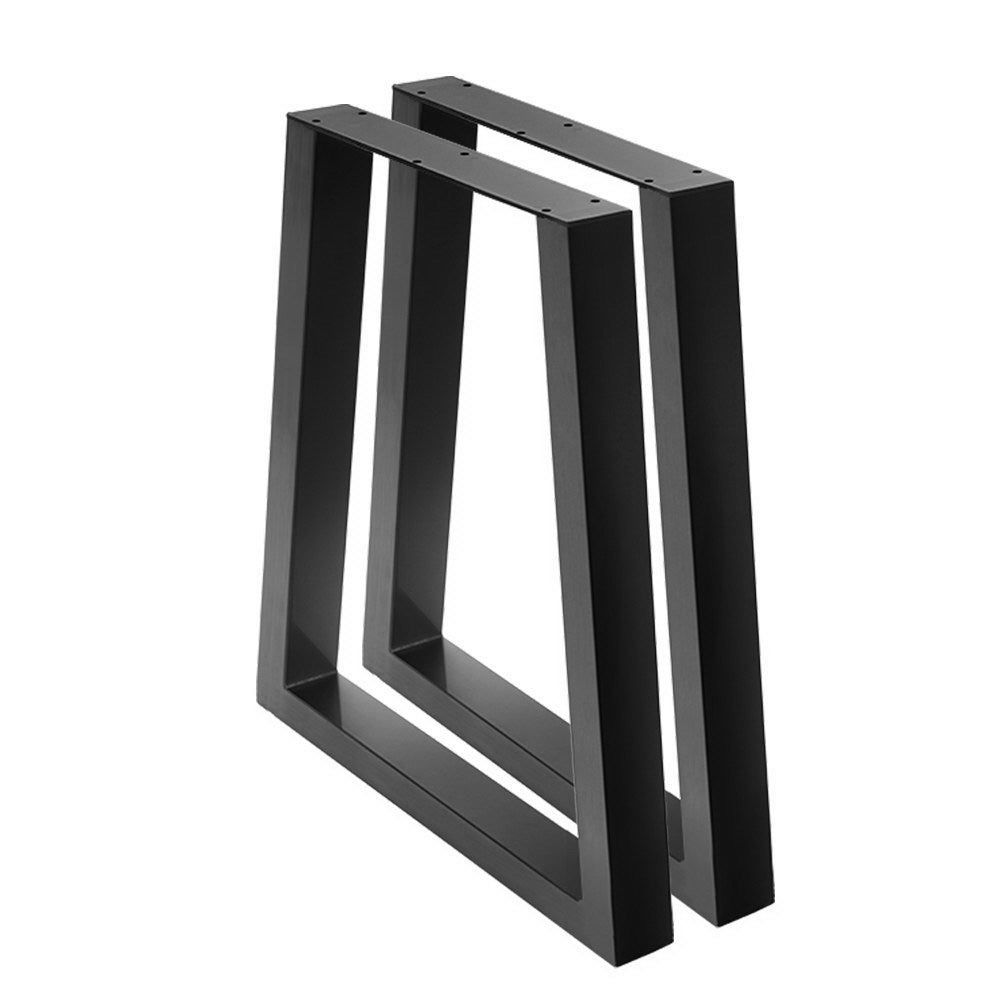 Artiss Metal Table Legs DIY Trapezoid 45X65CM Set of 2 TAB-LEG-TRA-714565-BKX2