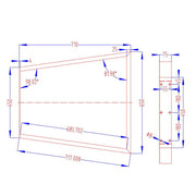 Artiss Metal Table Legs DIY Trapezoid 45X65CM Set of 2 TAB-LEG-TRA-714565-BKX2