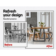 Artiss Metal Table Legs DIY Trapezoid 65X90CM Set of 2 TAB-LEG-TRA-716590-BKX2