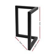 Artiss Metal Table Legs DIY 50X70CM Set of 2 TAB-LEG-VIC-715070-BKX2