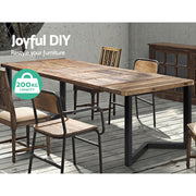Artiss Metal Table Legs DIY 50X70CM Set of 2 TAB-LEG-VIC-715070-BKX2