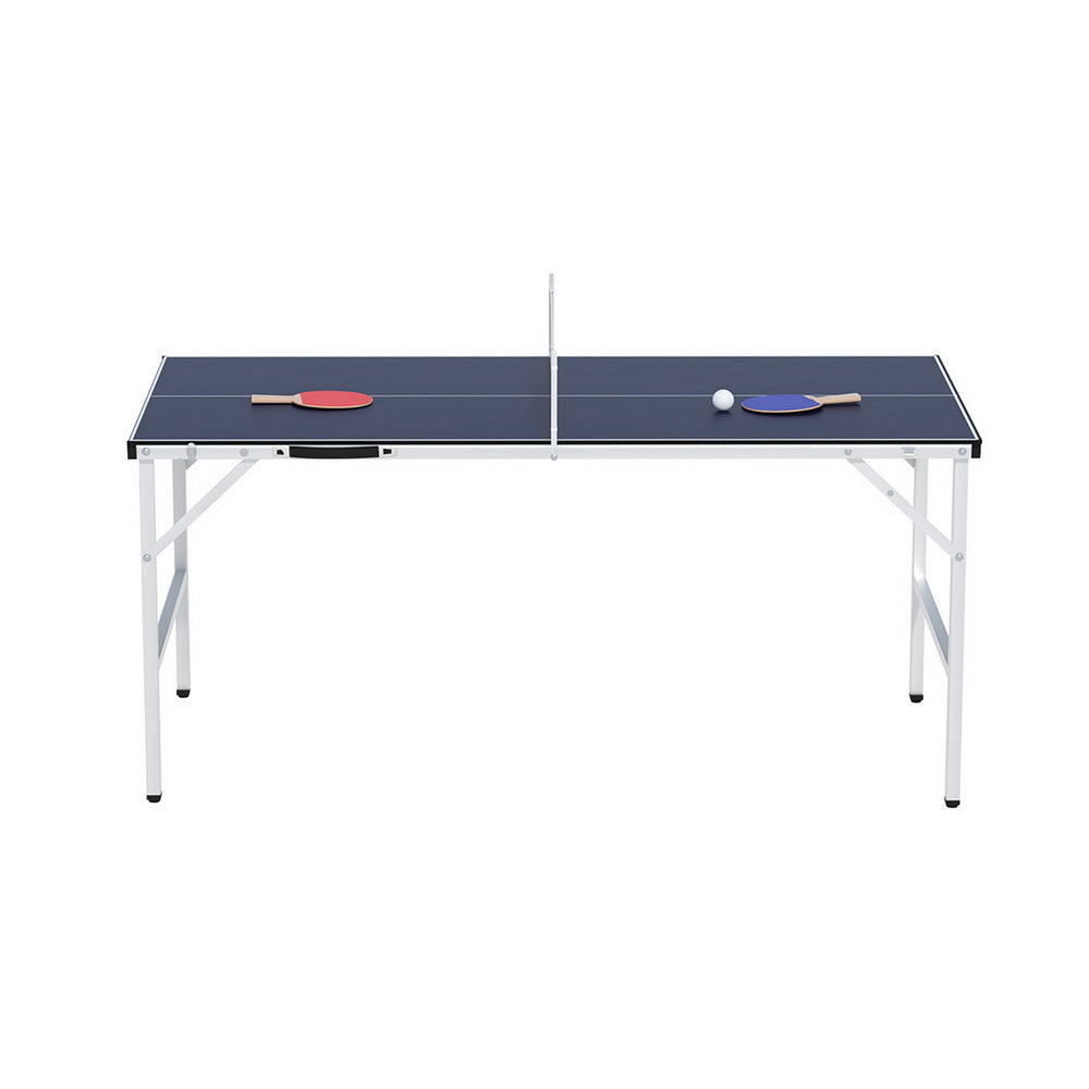 Everfit Table Tennis Ping Pong Table Portable Foldable Family Game Home Indoor TABLE-TENNIS-152-BL