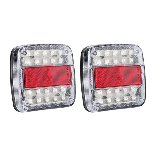 Giantz Pair 26 LED Tail Lights Stop Reverse Indicator 12V Ute Trailer Truck TAIL-LT-26X2-VTL