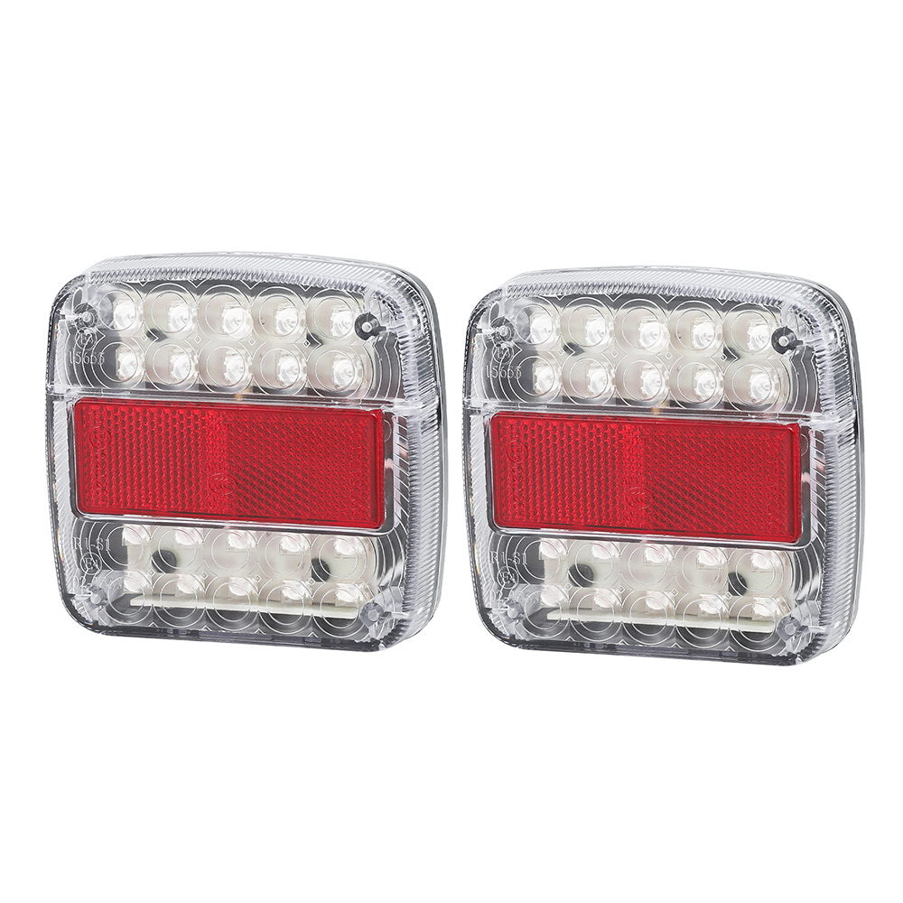 Giantz Pair 26 LED Tail Lights Stop Reverse Indicator 12V Ute Trailer Truck TAIL-LT-26X2-VTL