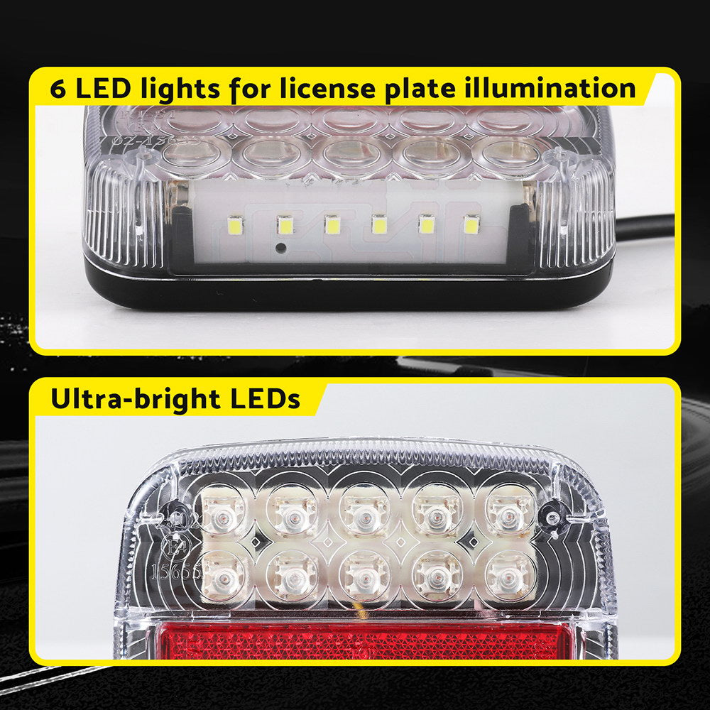 Giantz Pair 26 LED Tail Lights Stop Reverse Indicator 12V Ute Trailer Truck TAIL-LT-26X2-VTL