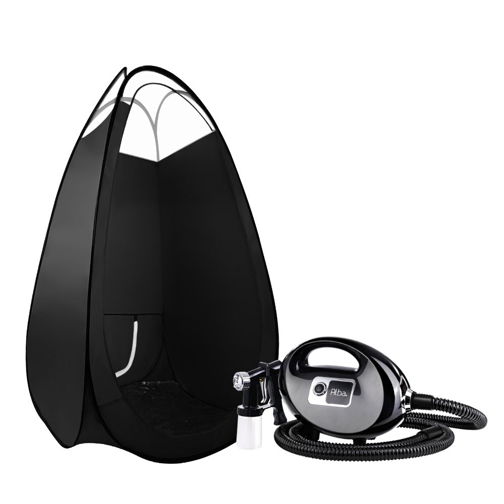 Alba. Spray Tan Machine Spray Gun Spray tent Kit HVLP System Fixed Speed Sunless TAN-HVLP700-S19-BK