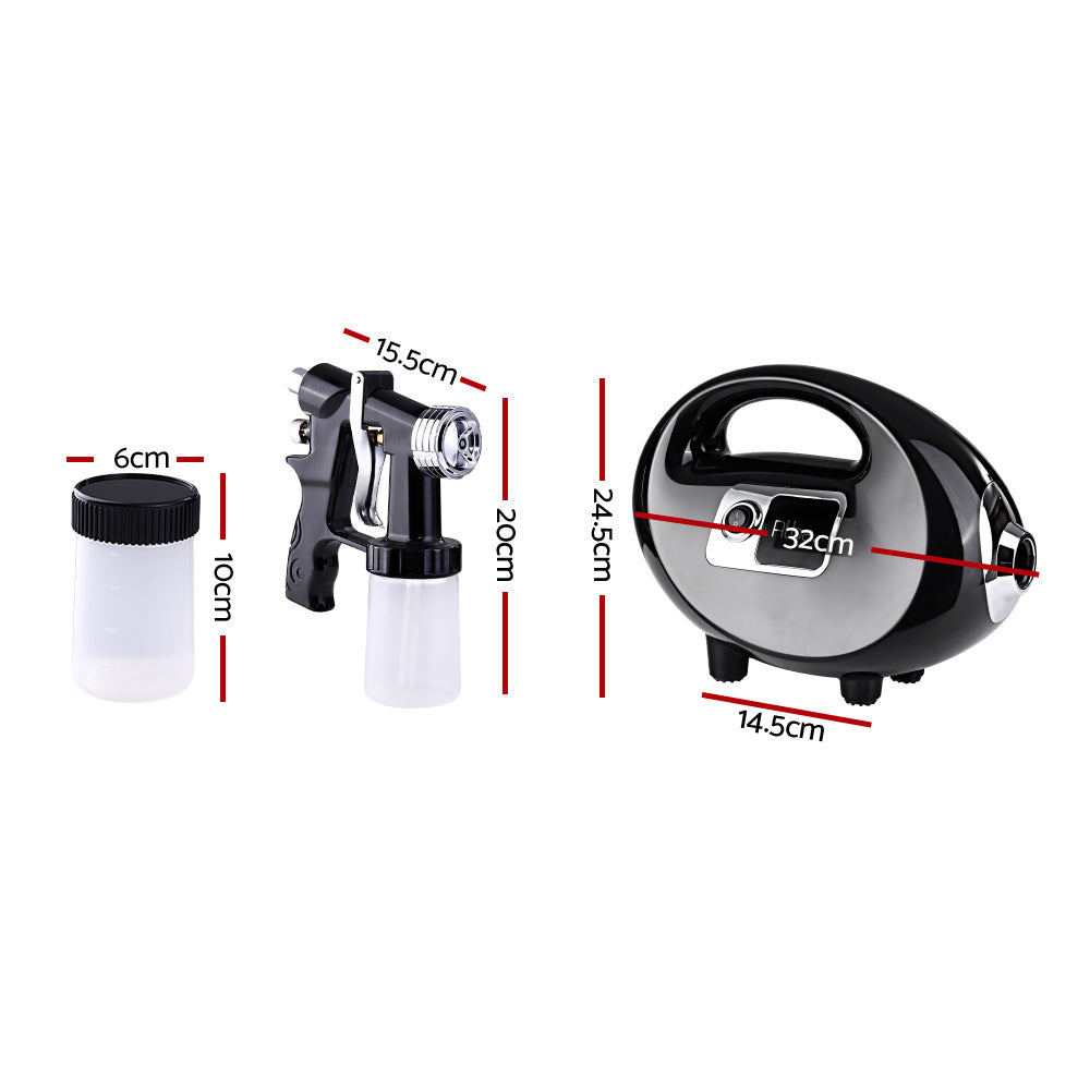 Alba. Spray Tan Machine Spray Gun Spray tent Kit HVLP System Fixed Speed Sunless TAN-HVLP700-S19-BK