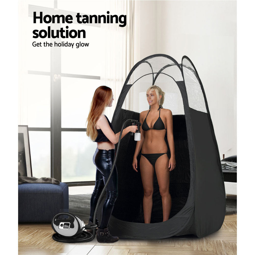 Alba. Spray Tan Machine Spray Gun Spray tent Kit HVLP System Fixed Speed Sunless TAN-HVLP700-S19-BK