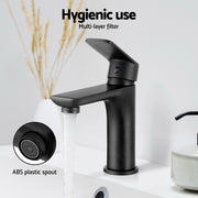 Cefito Bathroom Basin Mixer Tap Brass Faucet Vanity Laundry Sink Black TAP-A-81H09-BK