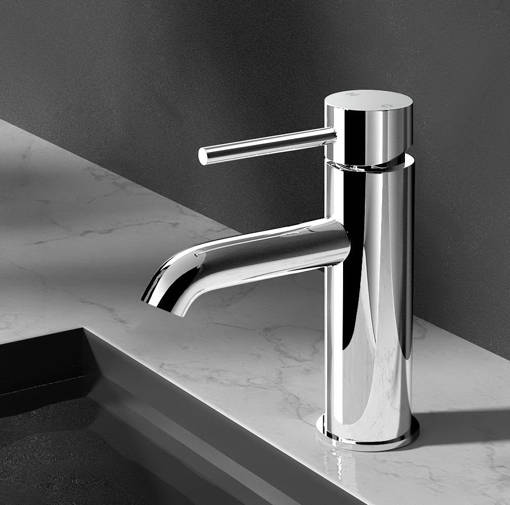 Cefito Bathroom Basin Mixer Tap Round Brass Faucet Vanity Laundry Chrome TAP-A-81H13-SI