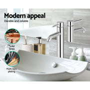 Cefito Bathroom Basin Mixer Tap Round Tall Faucet Vanity Laundry Chrome TAP-A-81H14-SI