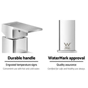 Cefito Bathroom Basin Mixer Tap Square Faucet Vanity Laundry Chrome TAP-A-81H57-SI