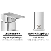 Cefito Bathroom Basin Mixer Tap Square Faucet Vanity Laundry Chrome TAP-A-81H57-SI