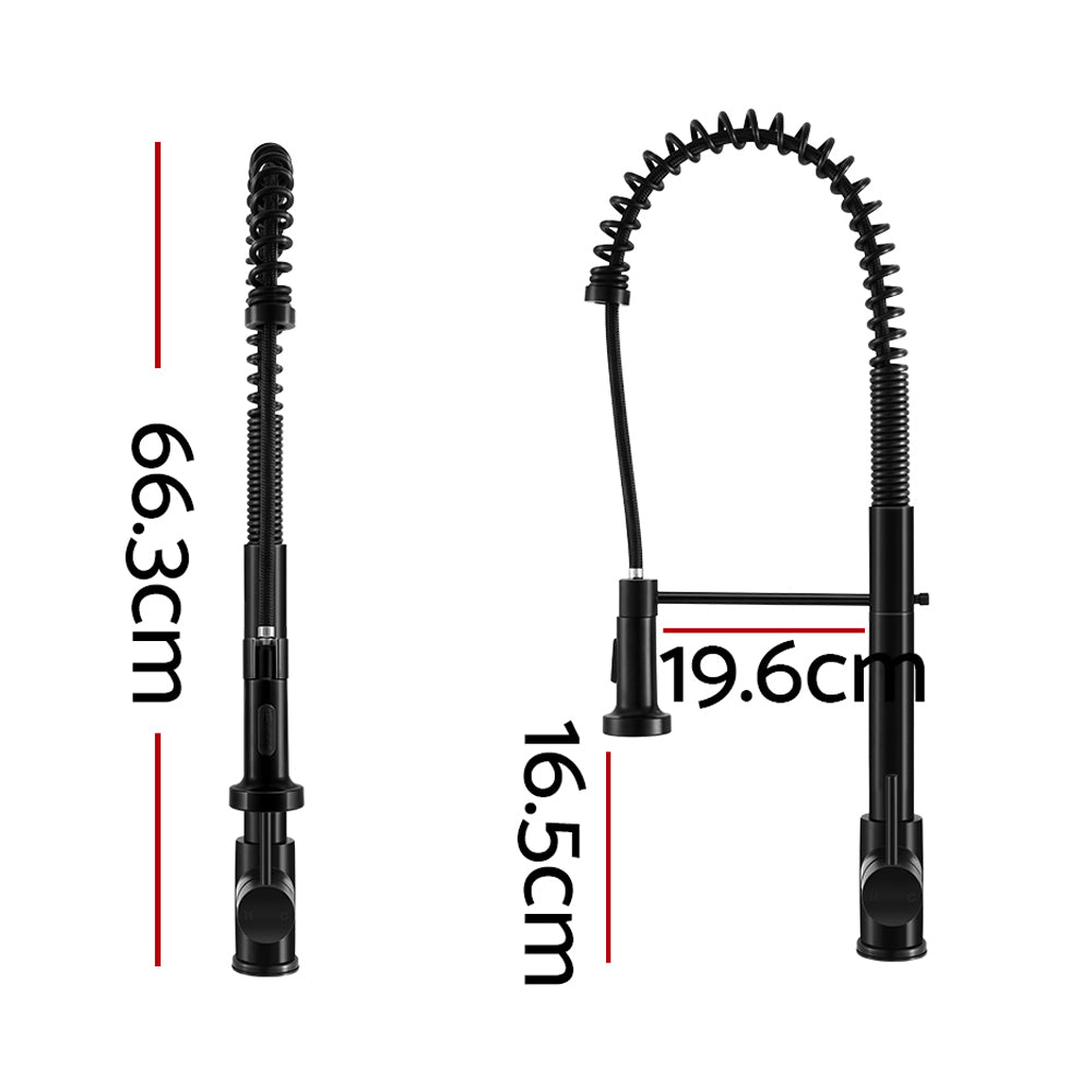 Cefito Kitchen Mixer Tap Pull Down 2 Modes Sink Faucet Basin Laundry Black TAP-A-82H07-BK