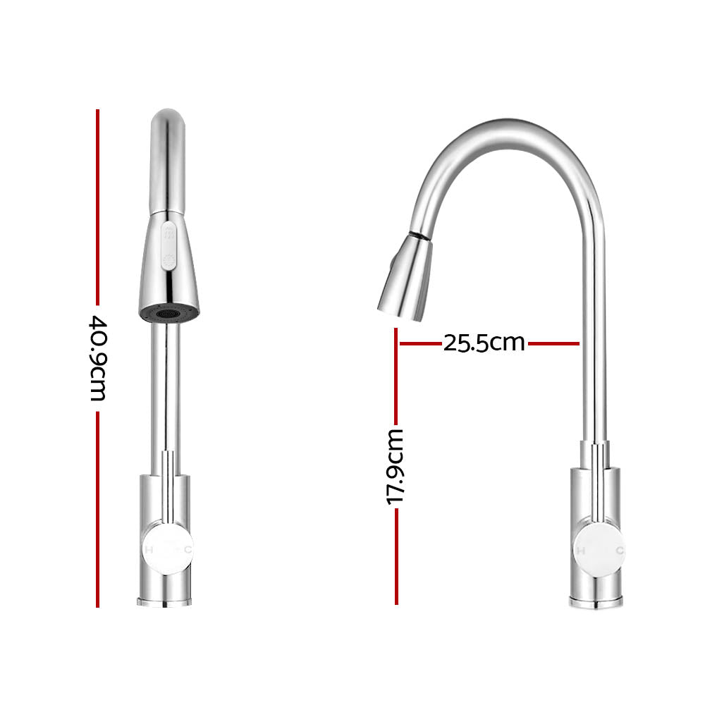 Cefito Kitchen Mixer Tap Pull Out 2 Mode Sink Faucet Basin Laundry Chrome TAP-A-82H11-SI