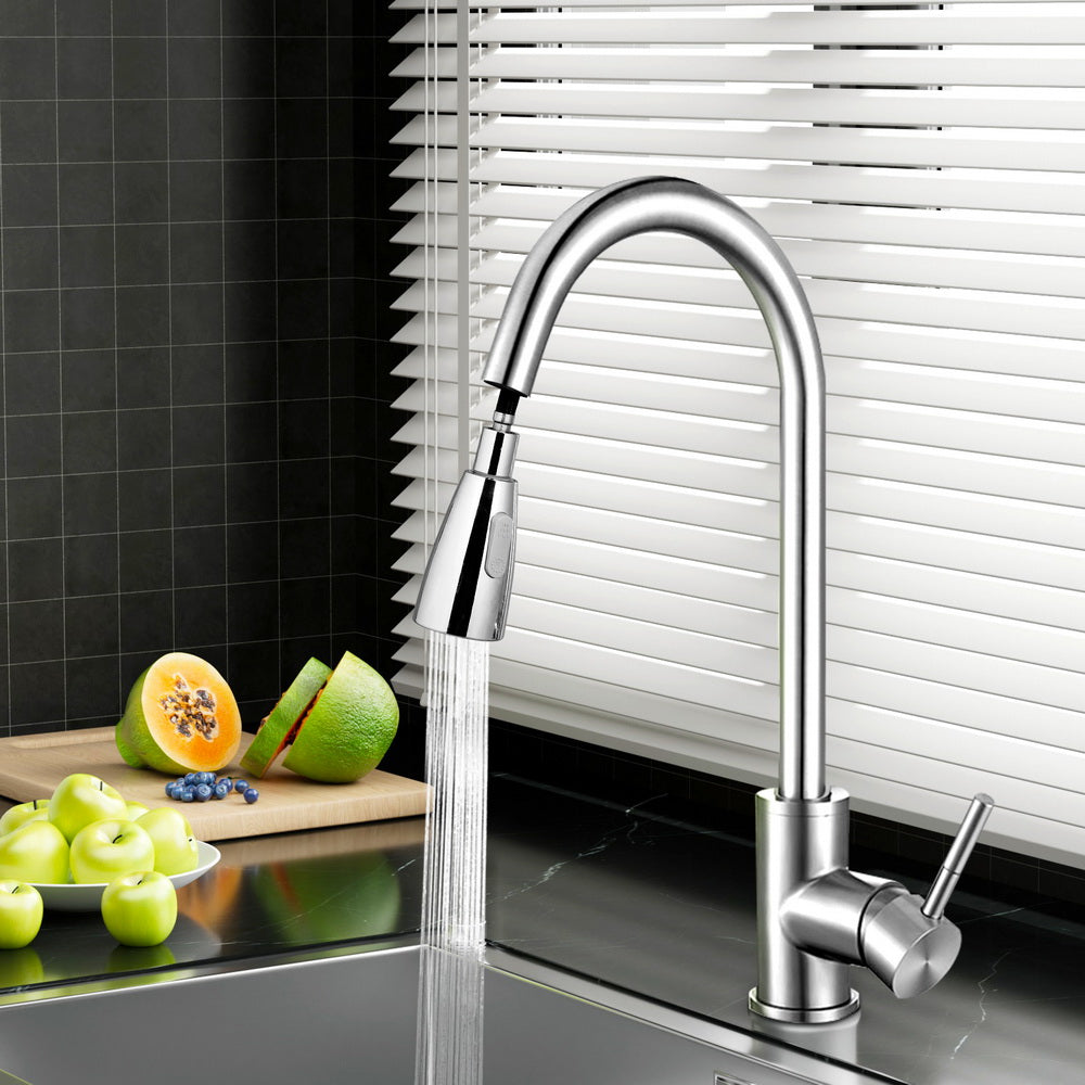 Cefito Kitchen Mixer Tap Pull Out 2 Mode Sink Faucet Basin Laundry Chrome TAP-A-82H11-SI