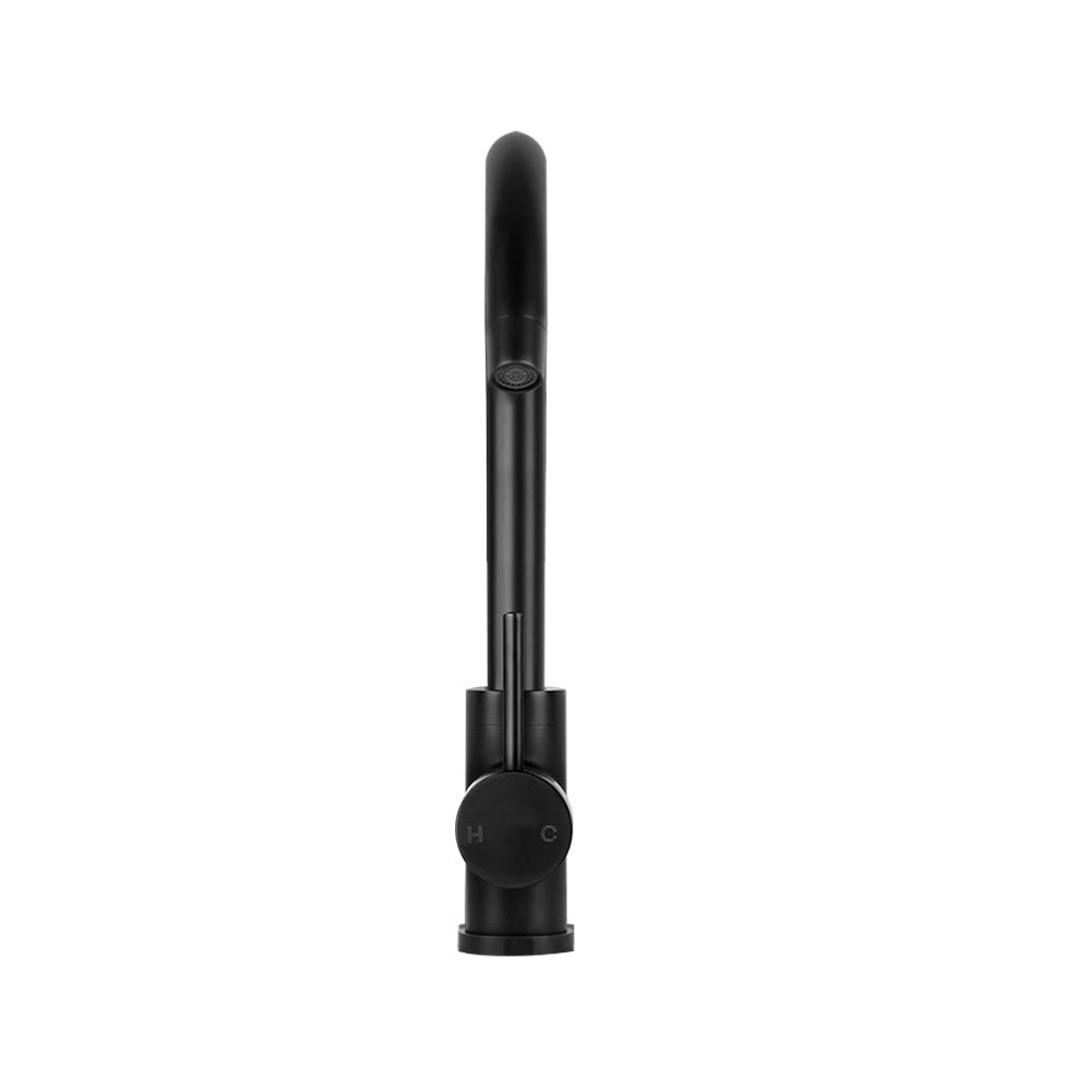 Cefito Kitchen Mixer Tap Mixer Round Sink Faucet Basin Laundry Black TAP-A-82H37-BK