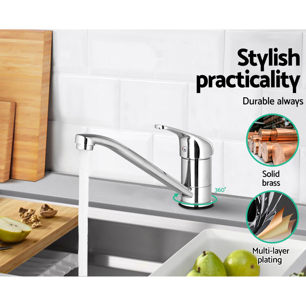 Cefito Kitchen Mixer Tap Mixer Long Spout Sink Faucet Basin Laundry Chrome TAP-A-82H41-SI