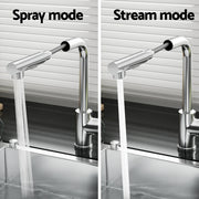 Cefito Kitchen Mixer Tap Pull Out Rectangle 2 Mode Sink Basin Faucet Swivel WELS Chrome TAP-A-82H48-SI