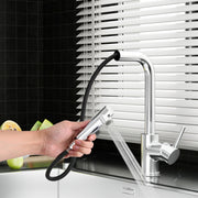 Cefito Kitchen Mixer Tap Pull Out Rectangle 2 Mode Sink Basin Faucet Swivel WELS Chrome TAP-A-82H48-SI