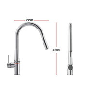 Cefito Kitchen Mixer Tap Pull Out Round 2 Mode Sink Basin Faucet Swivel WELS Chrome TAP-A-82H52-SI