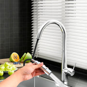 Cefito Kitchen Mixer Tap Pull Out Round 2 Mode Sink Basin Faucet Swivel WELS Chrome TAP-A-82H52-SI