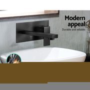 Cefito Bathroom Basin Mixer Tap Separate Faucet Vanity Laundry Black TAP-A-86H06-BK