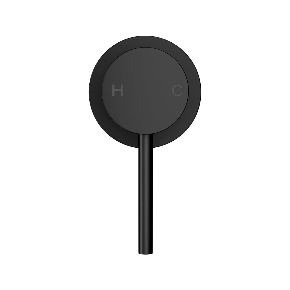 Cefito Basin Mixer Wall Tap Round Brass Faucet Shower Bathtub Black TAP-A-MIXER-RO-BK