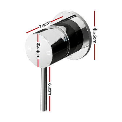 Cefito Basin Mixer Wall Tap Round Brass Faucet Shower Bathtub Chrome TAP-A-MIXER-RO-SI