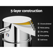 Cefito Basin Mixer Wall Tap Round Brass Faucet Shower Bathtub Chrome TAP-A-MIXER-RO-SI