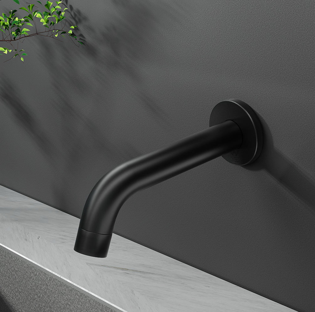 Cefito Bathroom Mixer Spout Wall Bath Tap Round Shower Bathtub Black TAP-A-SPOUT-BK