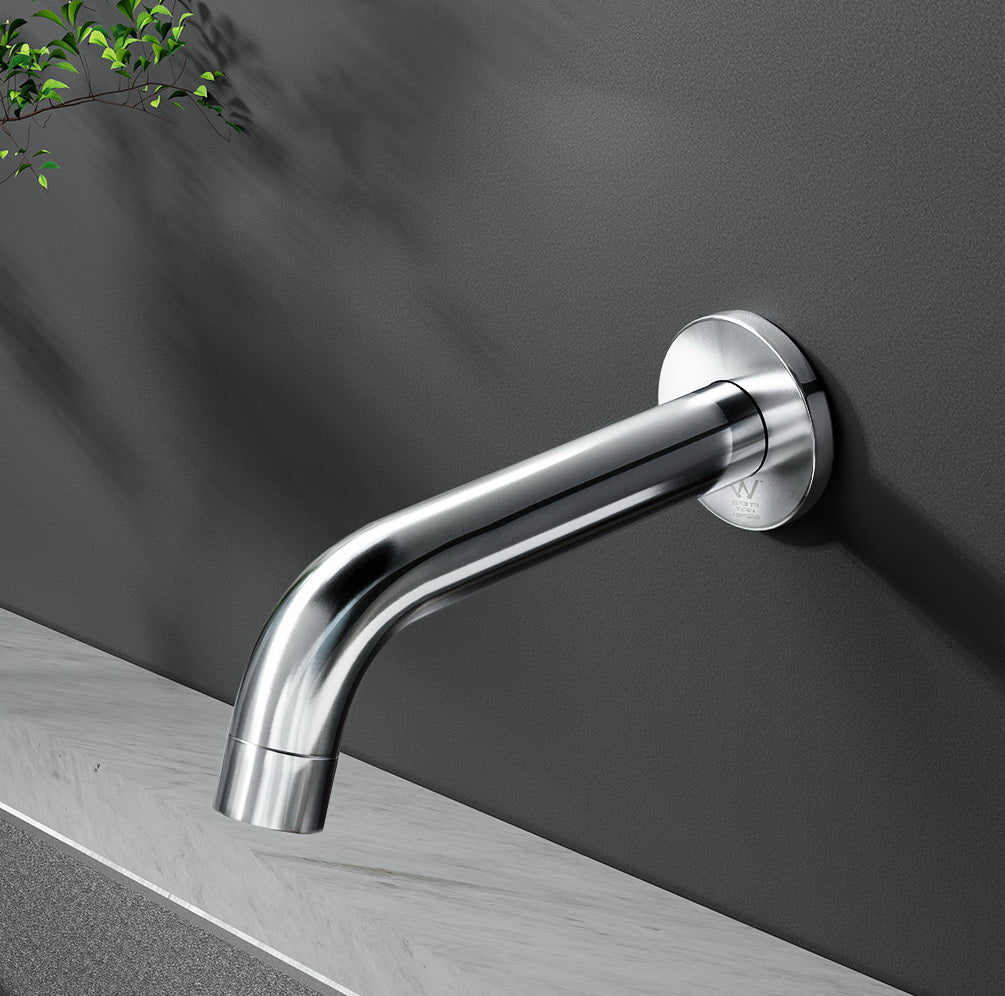 Cefito Bathroom Mixer Spout Wall Bath Tap Round Shower Bathtub Chrome TAP-A-SPOUT-SI