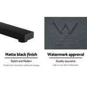 Cefito Bathroom Mixer Spout Wall Bath Tap Square Swivel Bathtub Black TAP-A-SPOUT05-BK