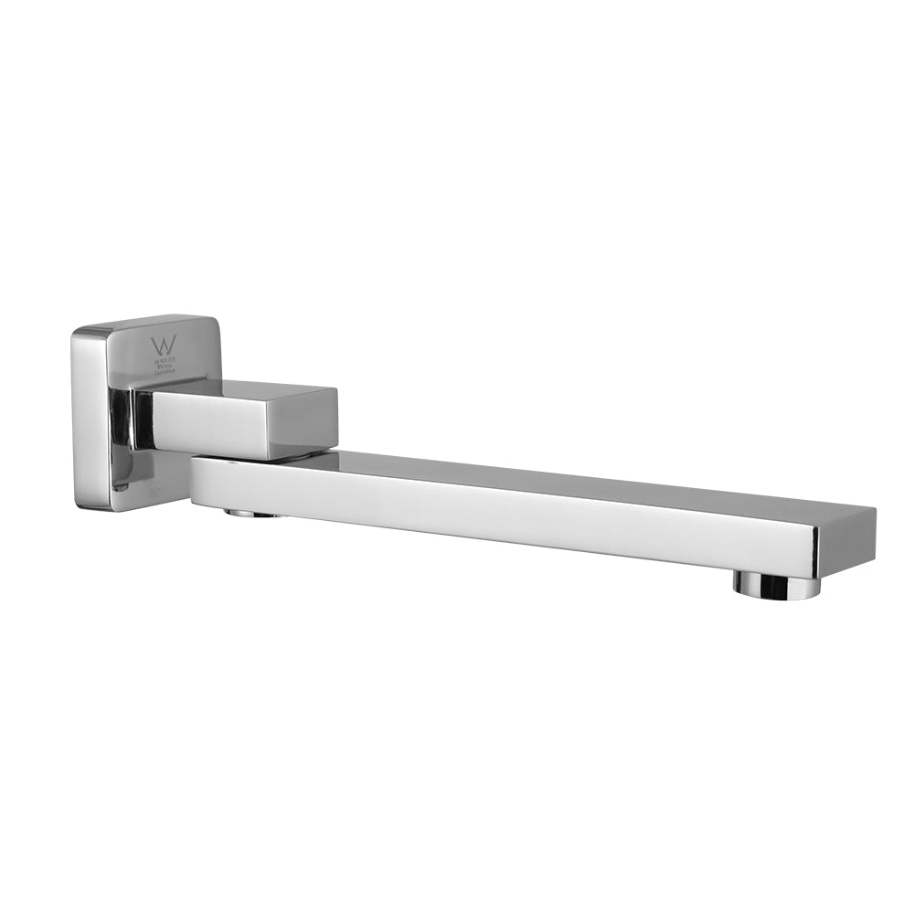 Cefito Bathroom Mixer Spout Wall Bath Tap Square Swivel Bathtub Chrome TAP-A-SPOUT05-SI