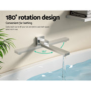Cefito Bathroom Mixer Spout Wall Bath Tap Square Swivel Bathtub Chrome TAP-A-SPOUT05-SI