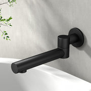 Cefito Bathroom Mixer Spout Wall Bath Tap Round Swivel Bathtub Black TAP-A-SPOUT07-BK